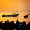 Coucher de soleil sur les pirogues – Dakar, Sénégal